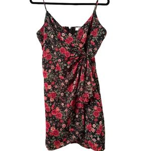 ROW.A Mini ditzy floral sundress faux wrap dark romantic garden party M